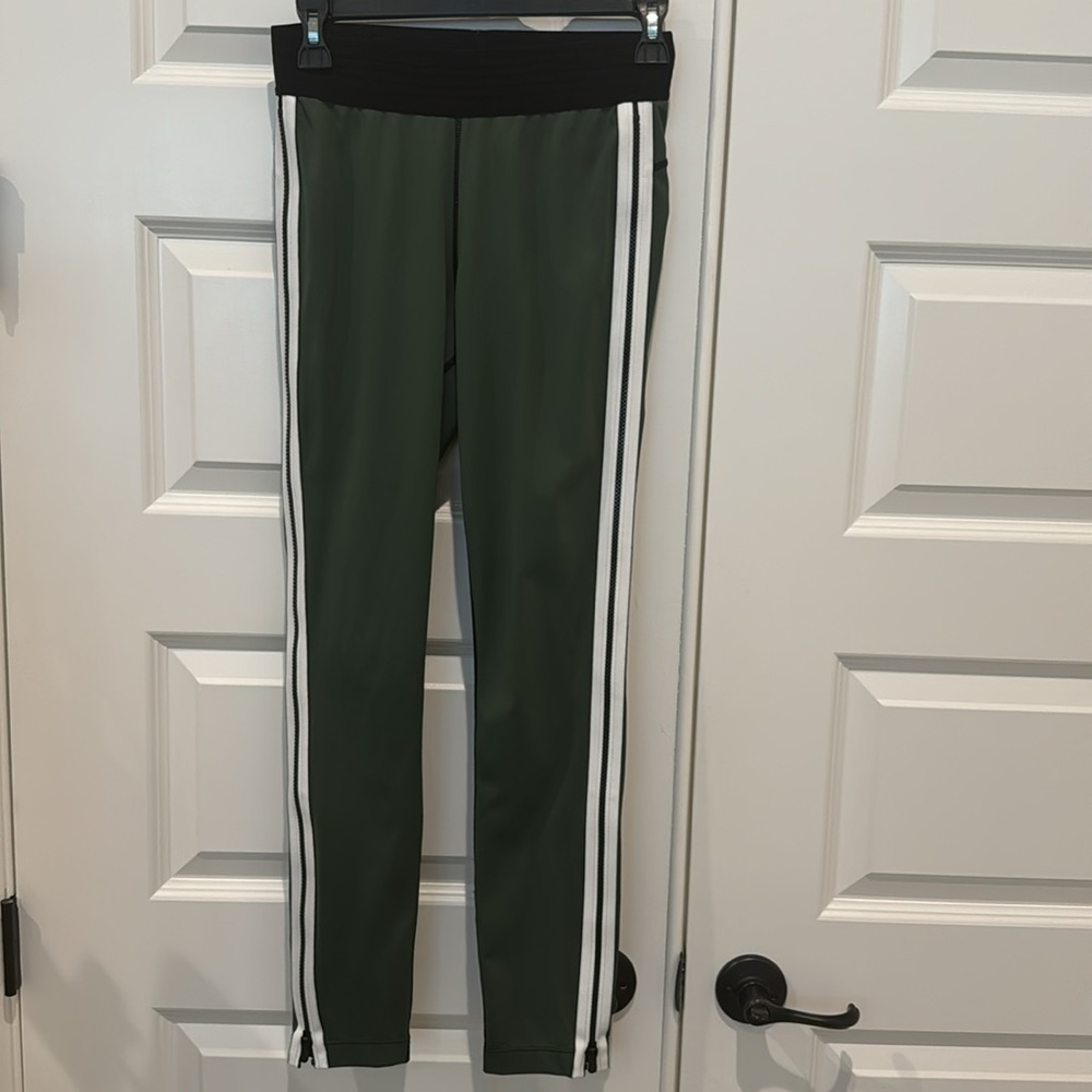 ATHLETA DEREK LAM 10 CROSBY GREEN PARALLEL ZIP LEGGINGS Size Small
